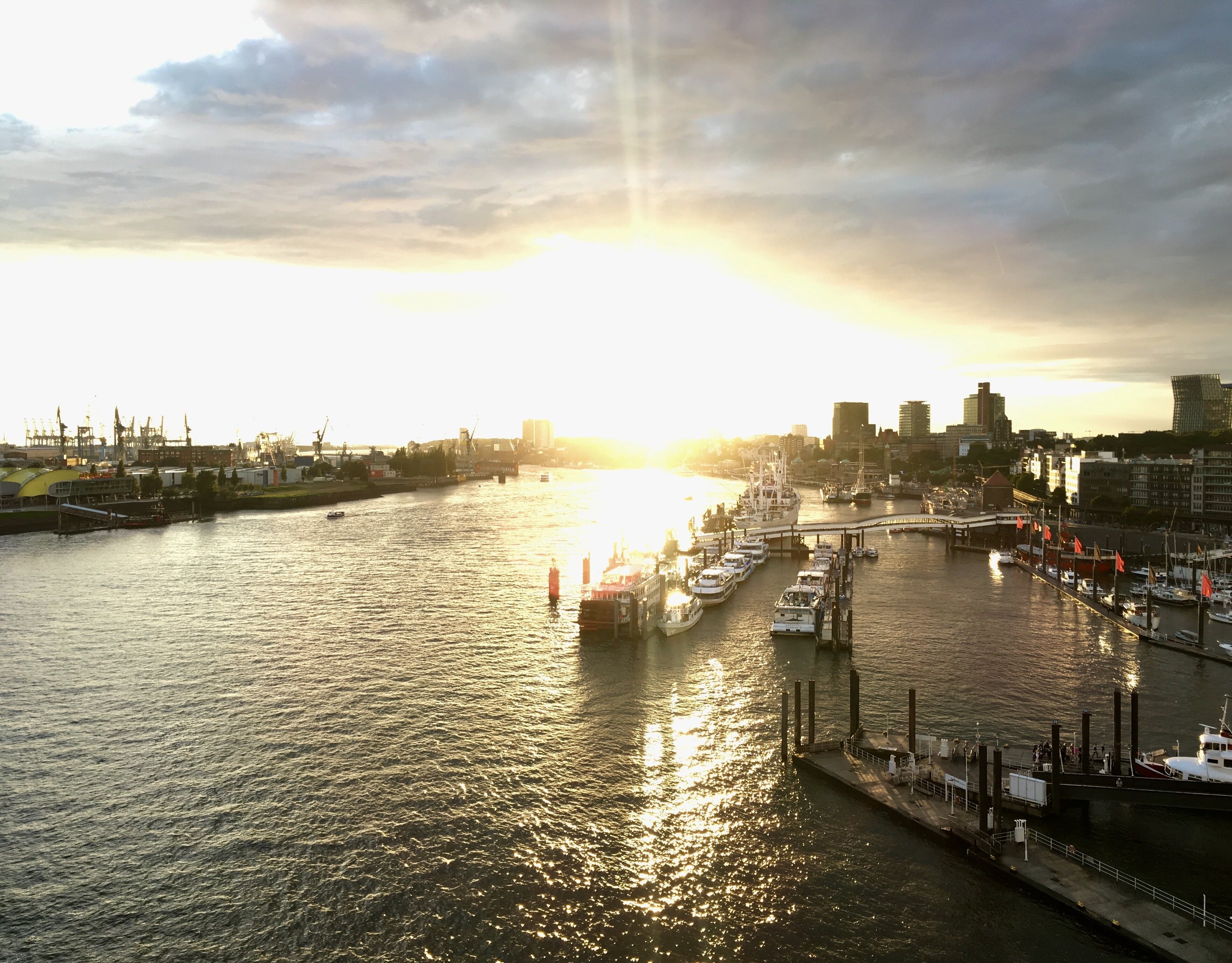 Sunset over the harbor