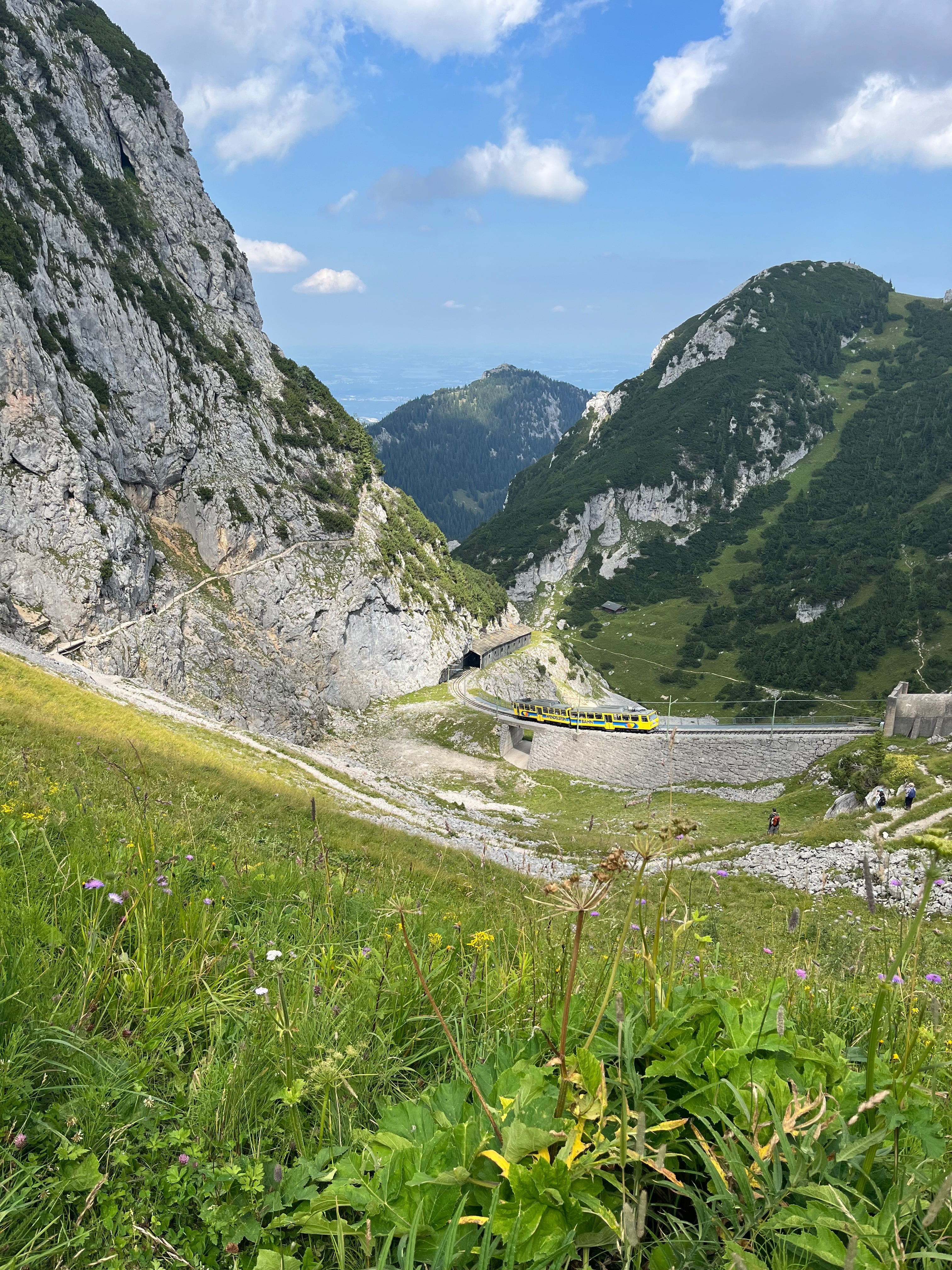 Cog railway on the Wendelstein mountain